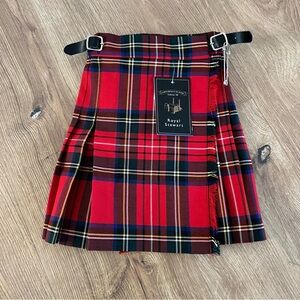 Royal Stewart Tartan Skirt, Pringle Weavers, Made in Scotland, Size 3-4Y, NWT